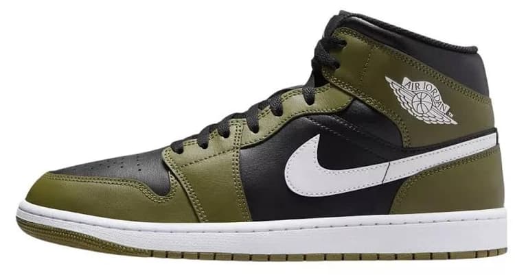 کفش نایکی Air Jordan 1 Mid SE | سبز زیتونی مشکی سفید چرک