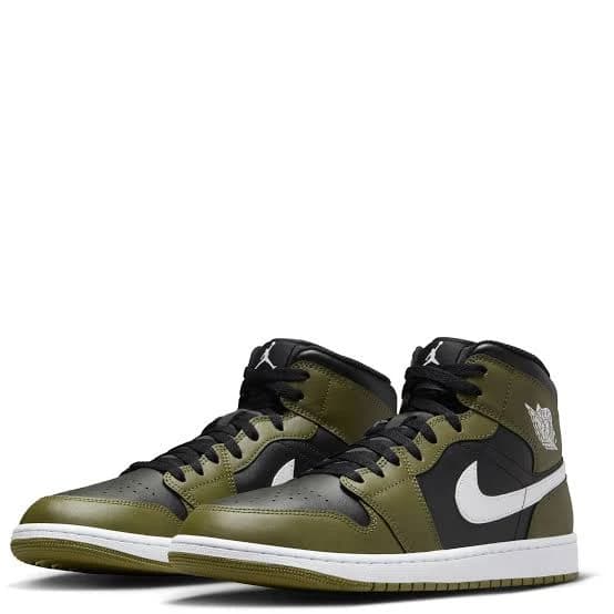 کفش نایکی Air Jordan 1 Mid SE | سبز زیتونی مشکی سفید چرک — تصویر ۶