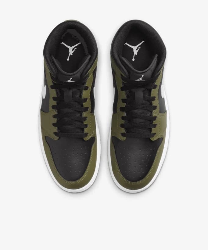 کفش نایکی Air Jordan 1 Mid SE | سبز زیتونی مشکی سفید چرک — تصویر ۵