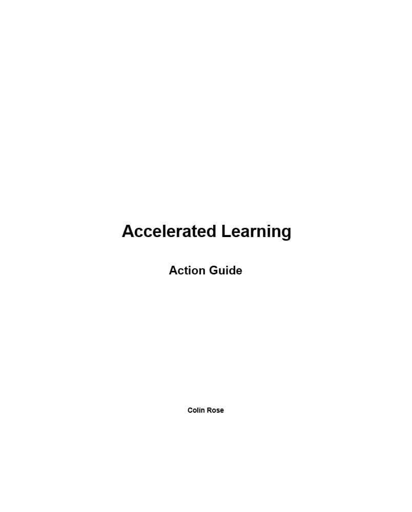 کتاب Accelerated Learning (یادگیری شتاب‌یافته: راهنمای عملی) نسخه انگلیسی PDF | برایان تریسی و کالین رز