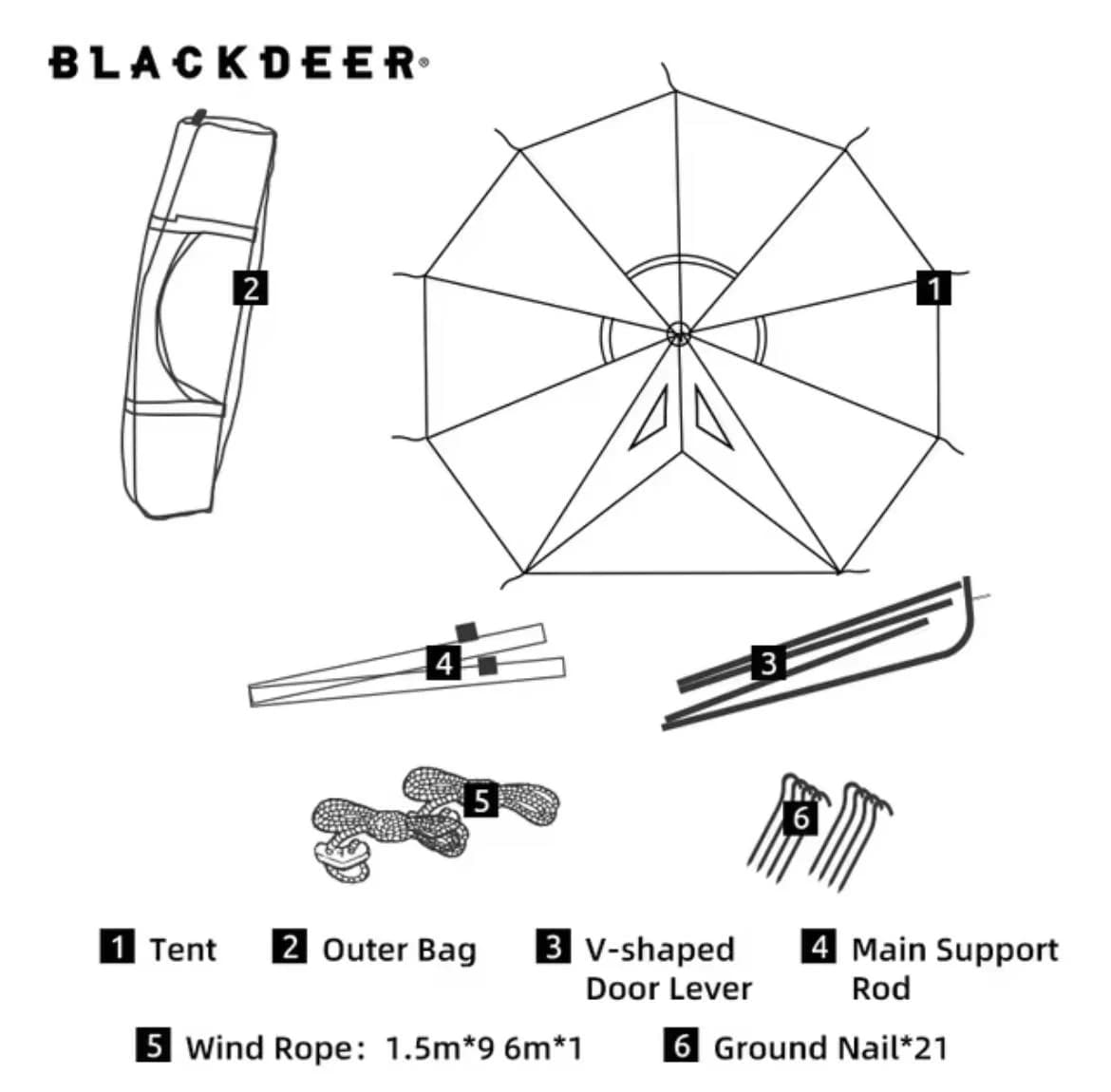 چادر طبیعت گردی BLACKDEER مدل BD12121137 — تصویر ۶