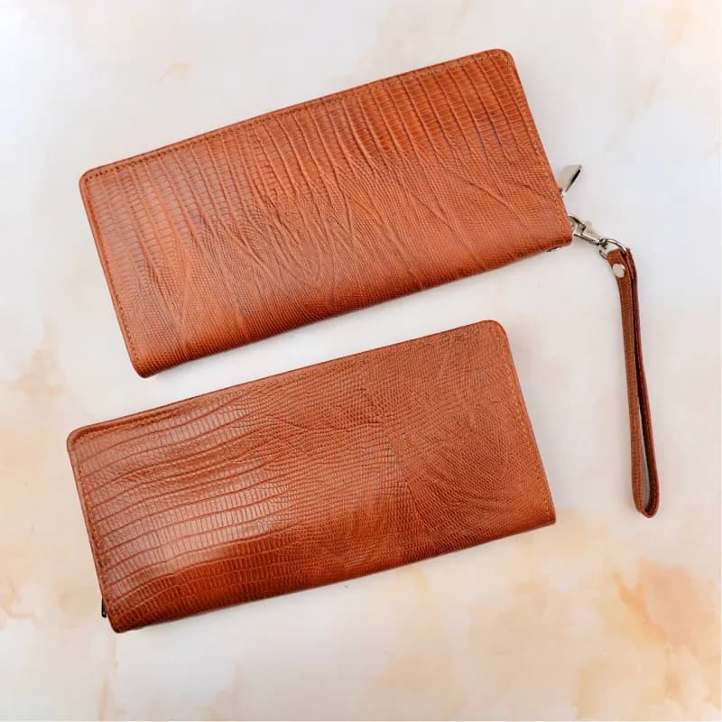 کیف دسته چکی چرم لیزارد 24-273