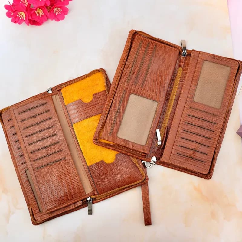 کیف دسته چکی چرم لیزارد 24-273 — تصویر ۲