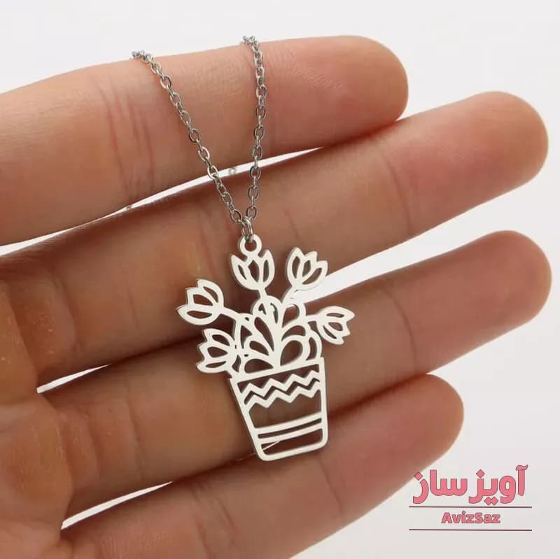 گردنبند گل گلدون کد 102151