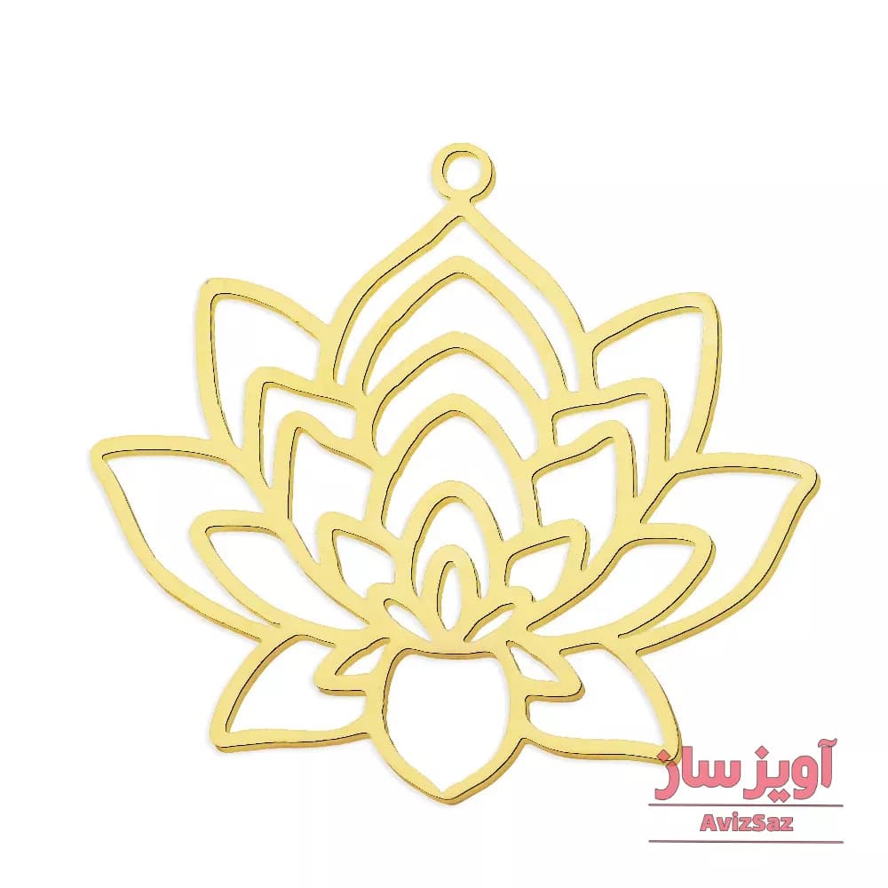 گردنبند گل نیلوفر کد 102135