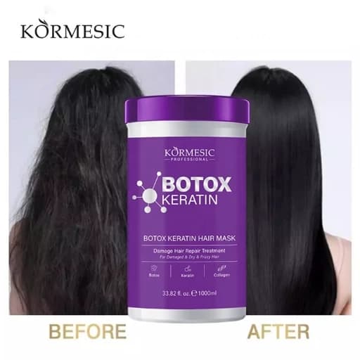 ماسک موی کراتینه و بوتاکس حرفه‌ای کورمسیک Kormesic حجم 1000 میلی‌لیتر شهریار طب درگهان — تصویر ۳