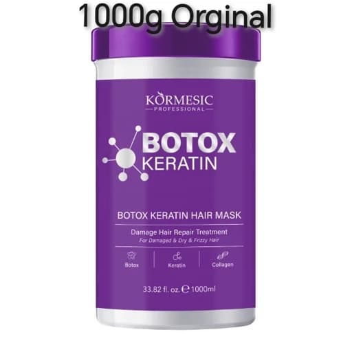 ماسک موی کراتینه و بوتاکس حرفه‌ای کورمسیک Kormesic حجم 1000 میلی‌لیتر شهریار طب درگهان