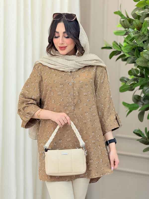 شومیز جلو دکمه نسترن کد 6281
