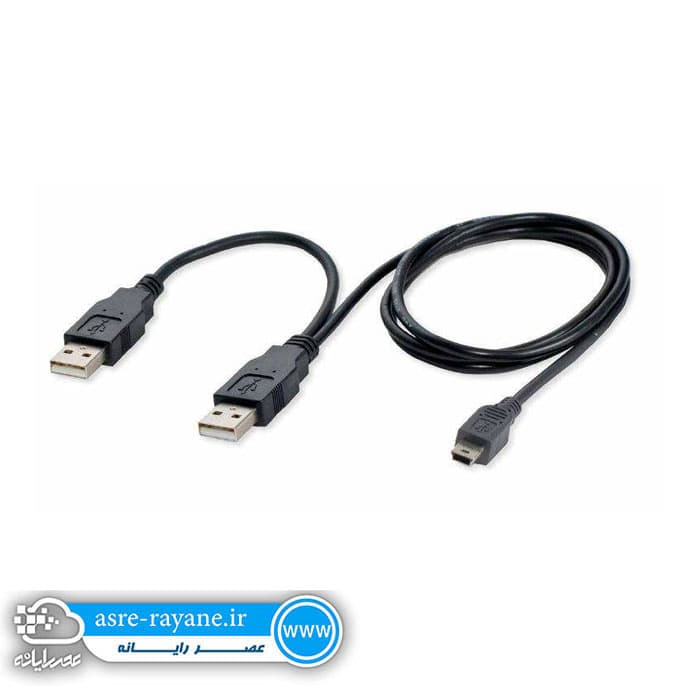 کابل اتصال مینی یو اس بی به یو اس بی با دو سر A — تصویر ۳