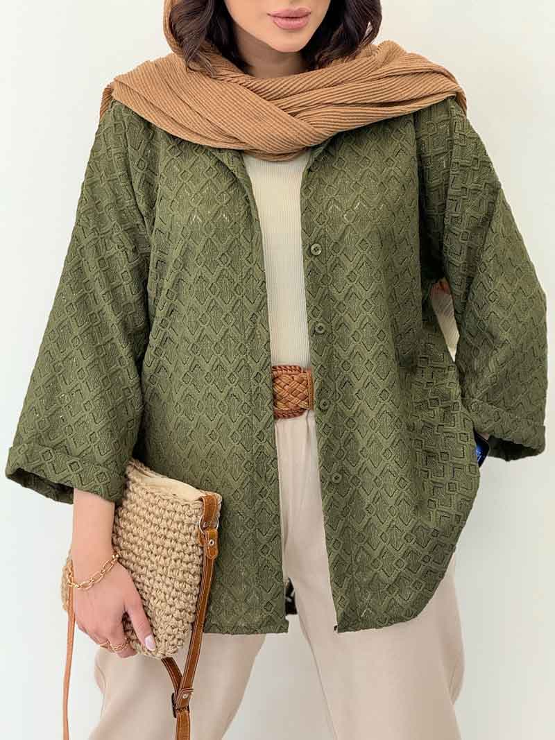 شومیز طرح لوزی سیما کد 6243