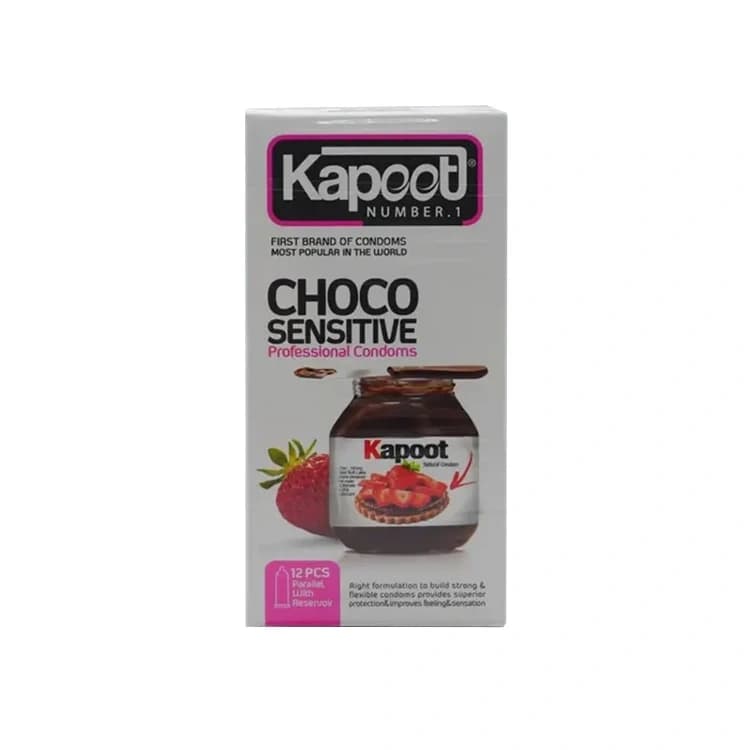 کاندوم نوتلا شکلاتی کاپوت مدل Choco Sensitive بسته 12 عددی