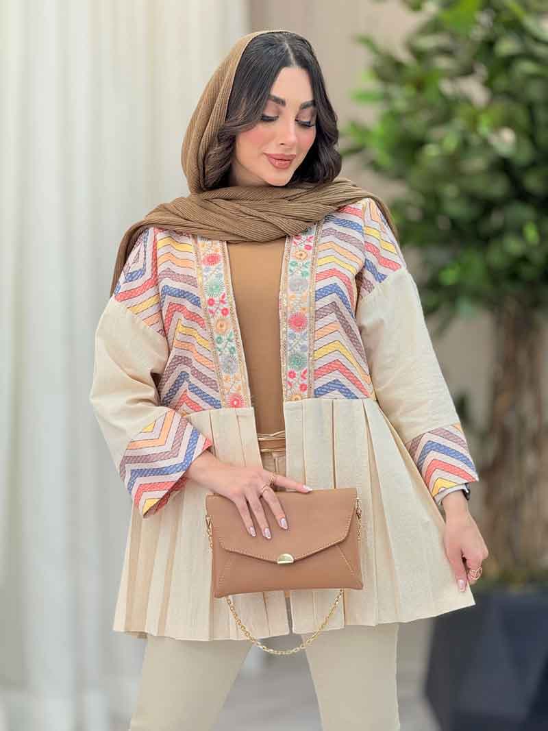 مانتو پیله دار شکوفه کد 6238