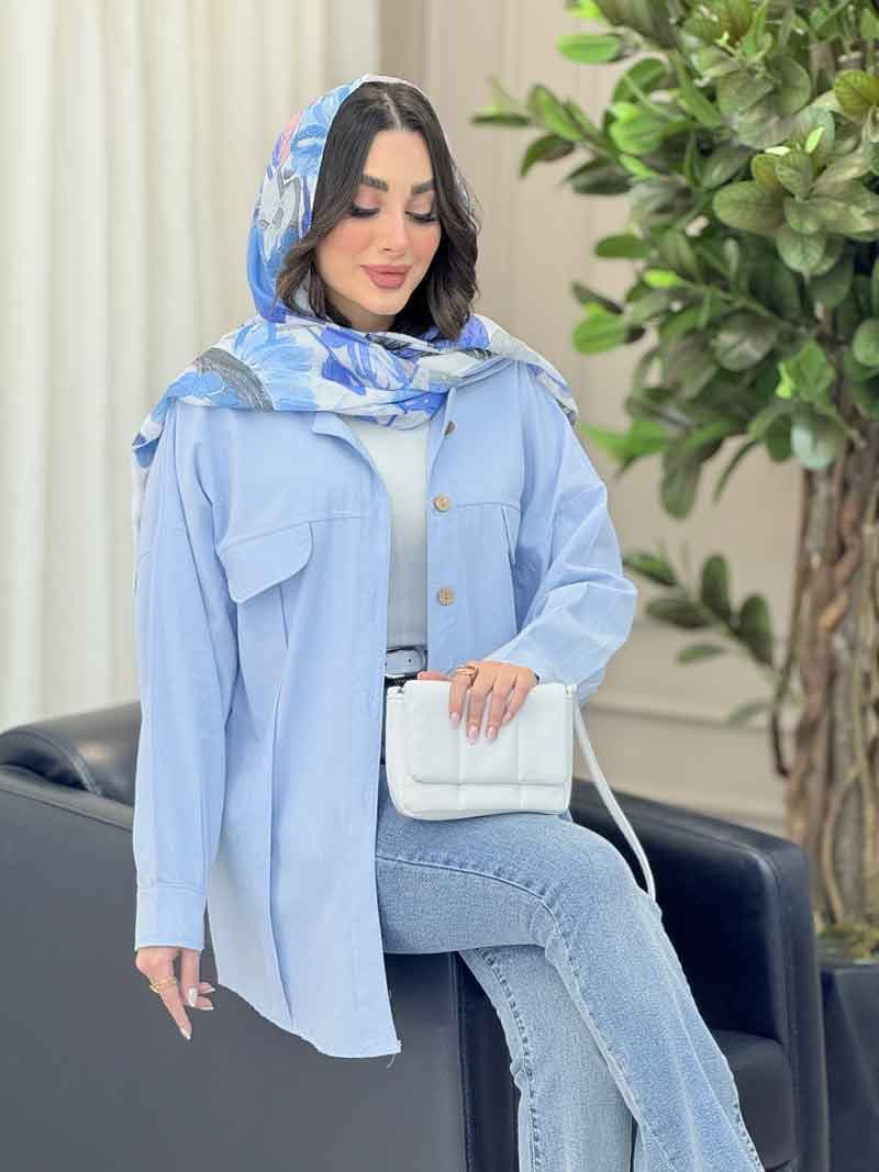 مانتو جیب نما پیله دار کد 6203