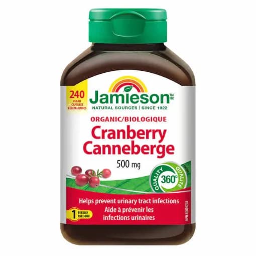 کرن بری ارگانیک جمیسون 500 میلی گرم Jamieson Organic Cranberry 500mg