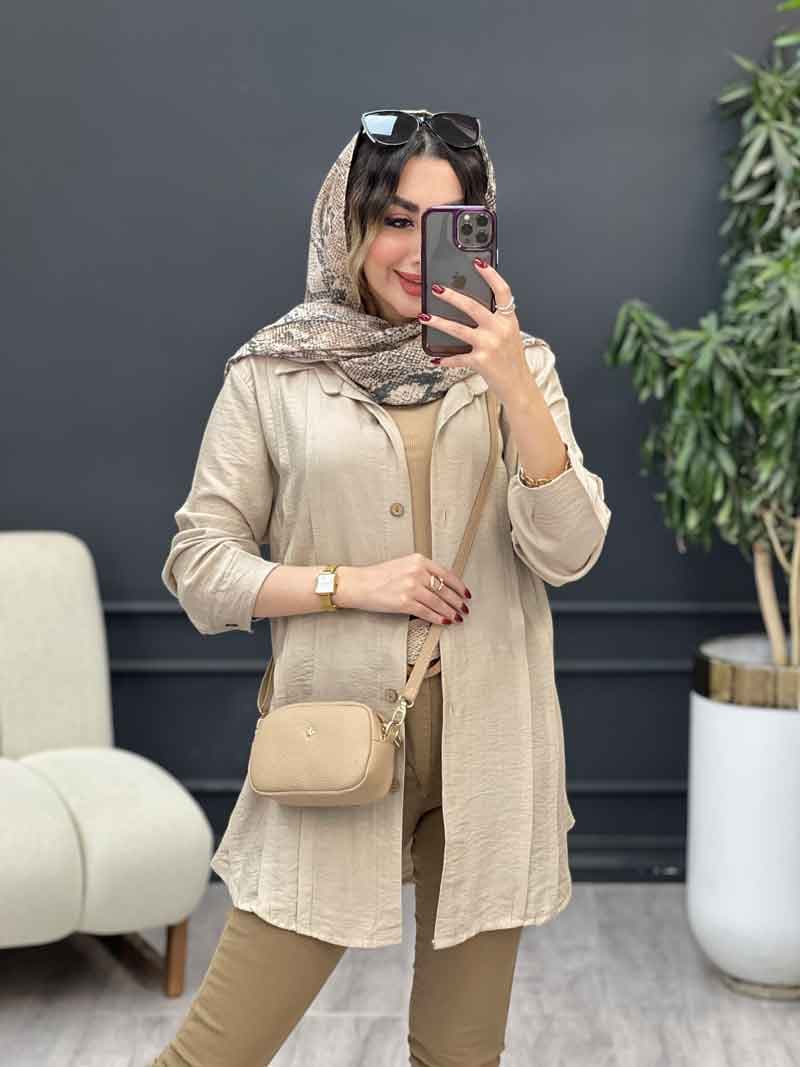 مانتو جلو پیله آرام کد 5301 — تصویر ۴