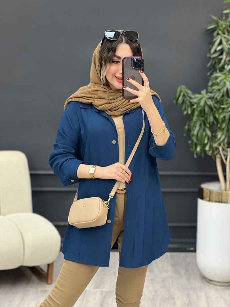 مانتو جلو پیله آرام کد 5301 — تصویر ۷