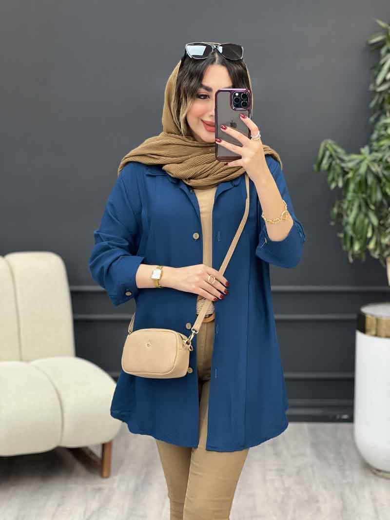 مانتو جلو پیله آرام کد 5301 — تصویر ۳