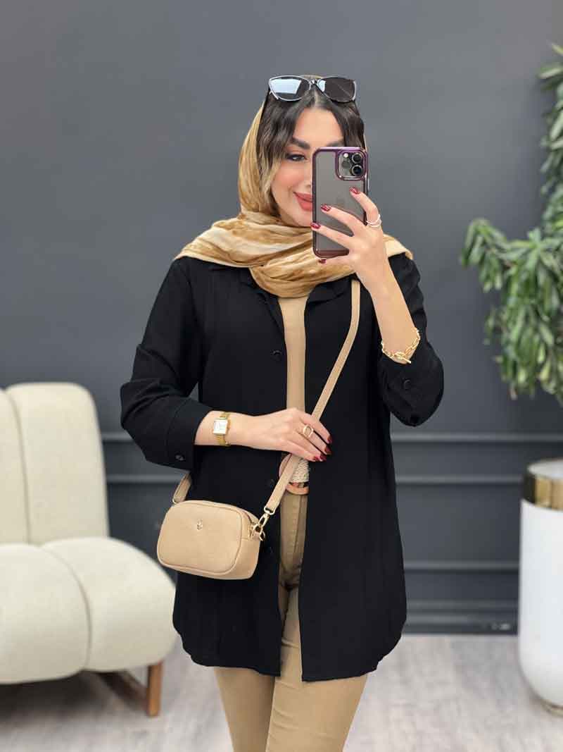 مانتو جلو پیله آرام کد 5301 — تصویر ۵