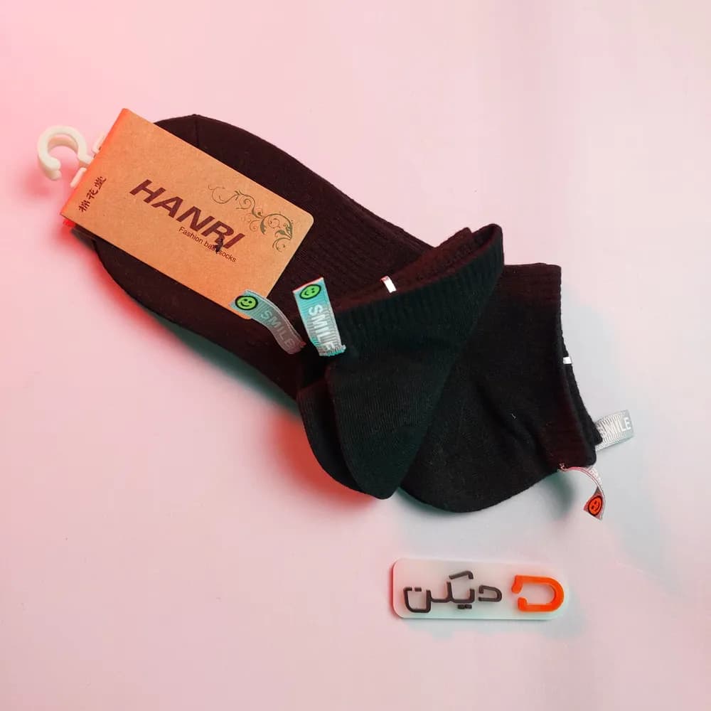 جوراب مچی مشکی Hanri MXT-1 smile — تصویر ۲