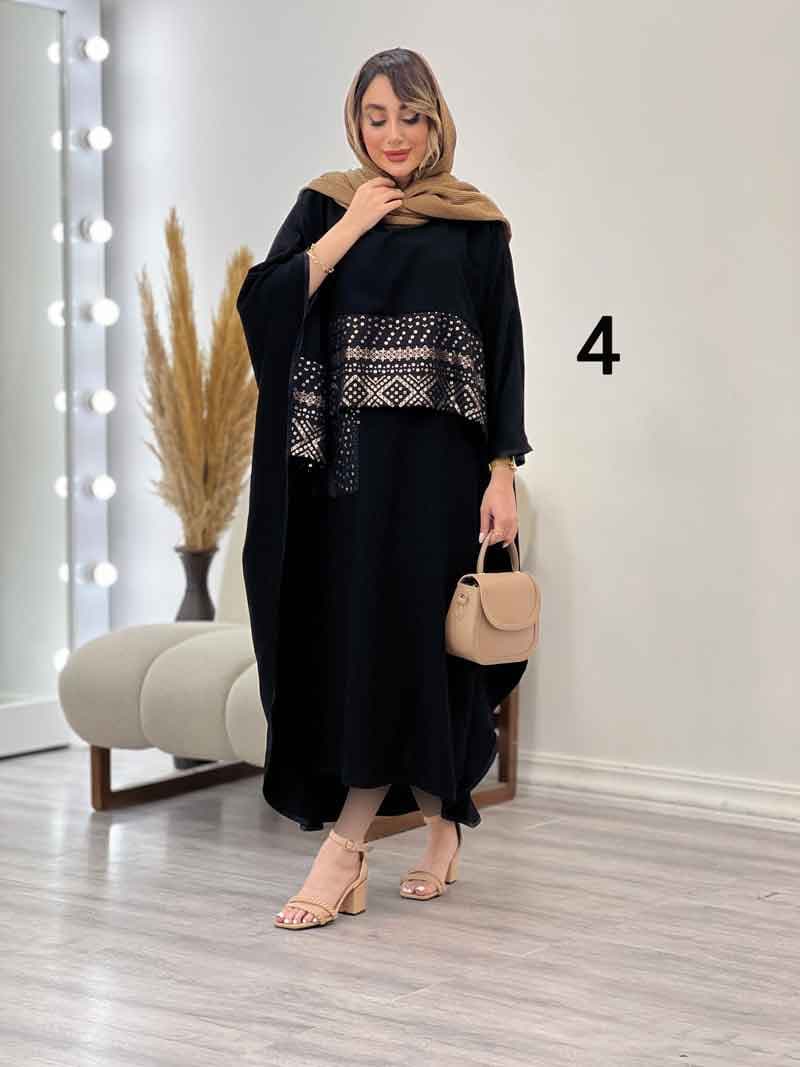 ست دو تکه تک جیب پولک دوزی کد 5140 — تصویر ۷