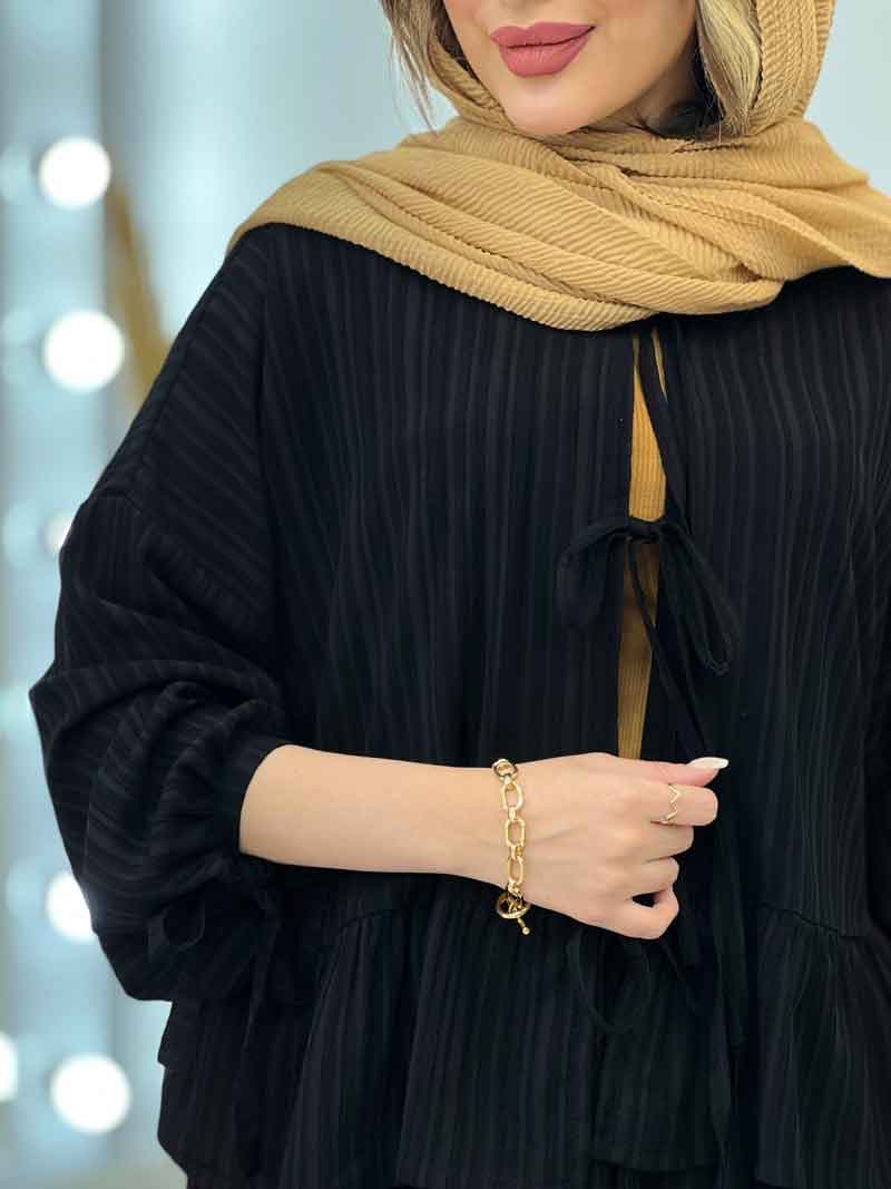 ست شومیز و دامن آستین بند کد 5119 — تصویر ۴