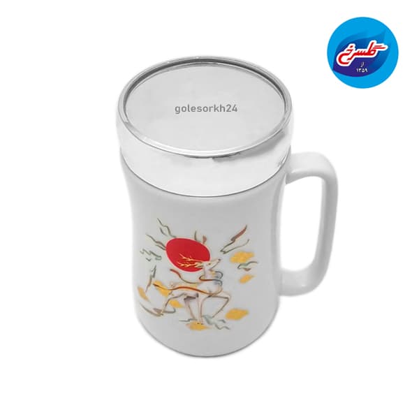 ماگ سرامیک درب نقره ای — تصویر ۲