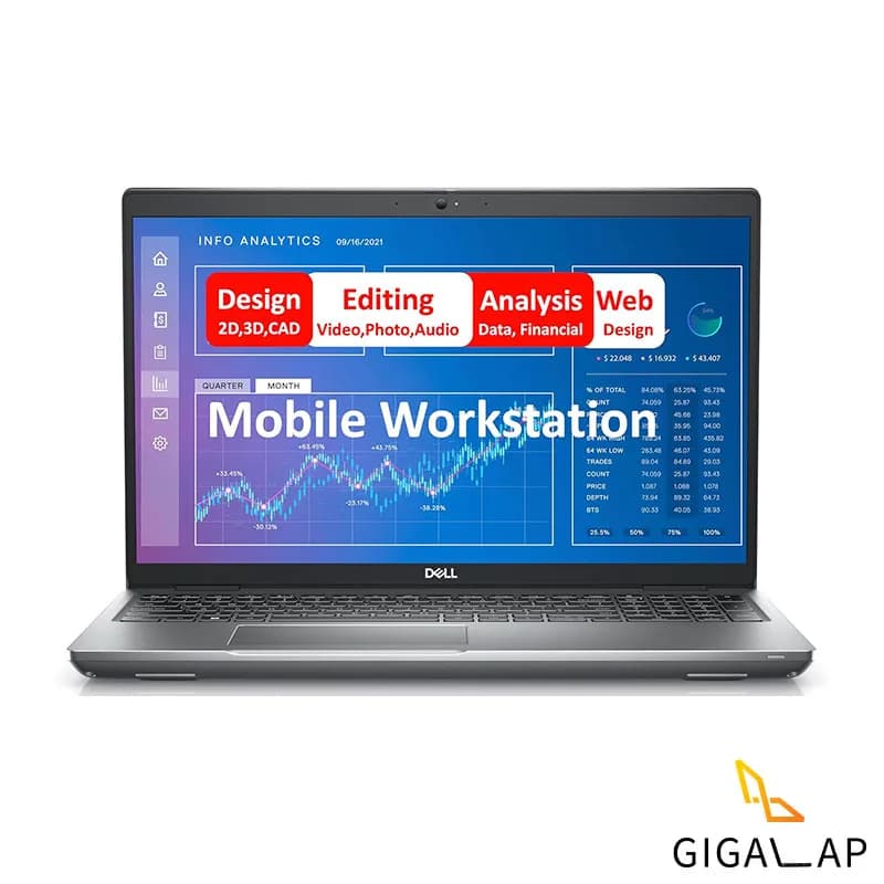 لپ تاپ DELL Precision 3571 مدل I7 12790H 16GB 512GB SSD 4GB QUADRO T600 15,6 INCH FHD
