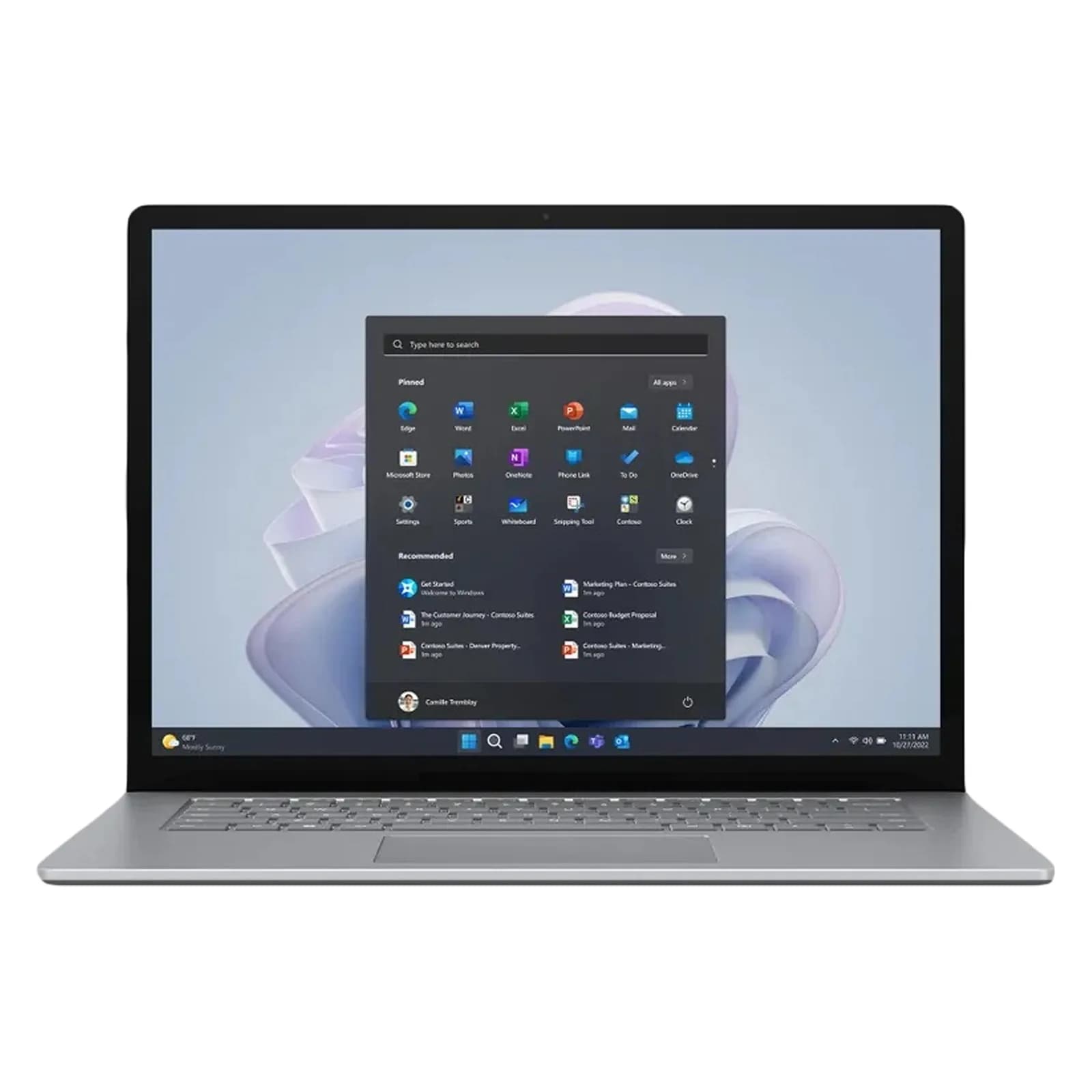 لپ‌تاپ مایکروسافت مدل Surface Laptop 5 با پردازنده Core i7-1255U، رم LPDDR5X 8GB، حافظه SSD با ظرفیت 256GB، نمایشگر لمسی 15 اینچPixselSense با وضوح Full HD، دارای نور پس‌زمینه کیبورد