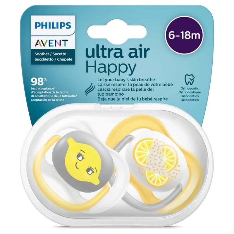 پستانک ارتودنسی 18-6 ماه اونت Philips Avent (لیمو) — تصویر ۲
