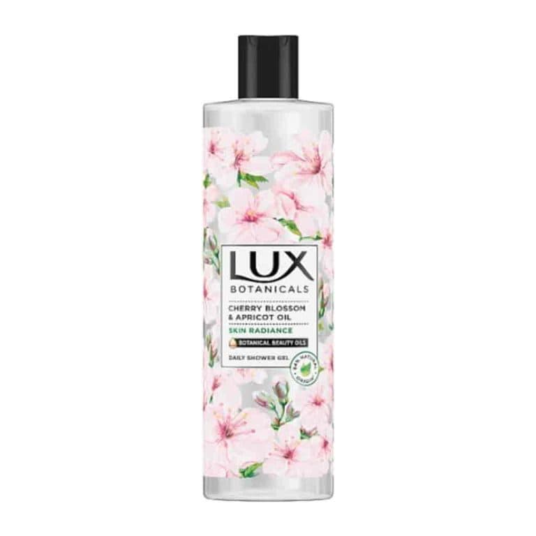 شامپو بدن لوکس Lux شکوفه گیلاس و روغن زردآلو اصل هلند حجم 500 میل