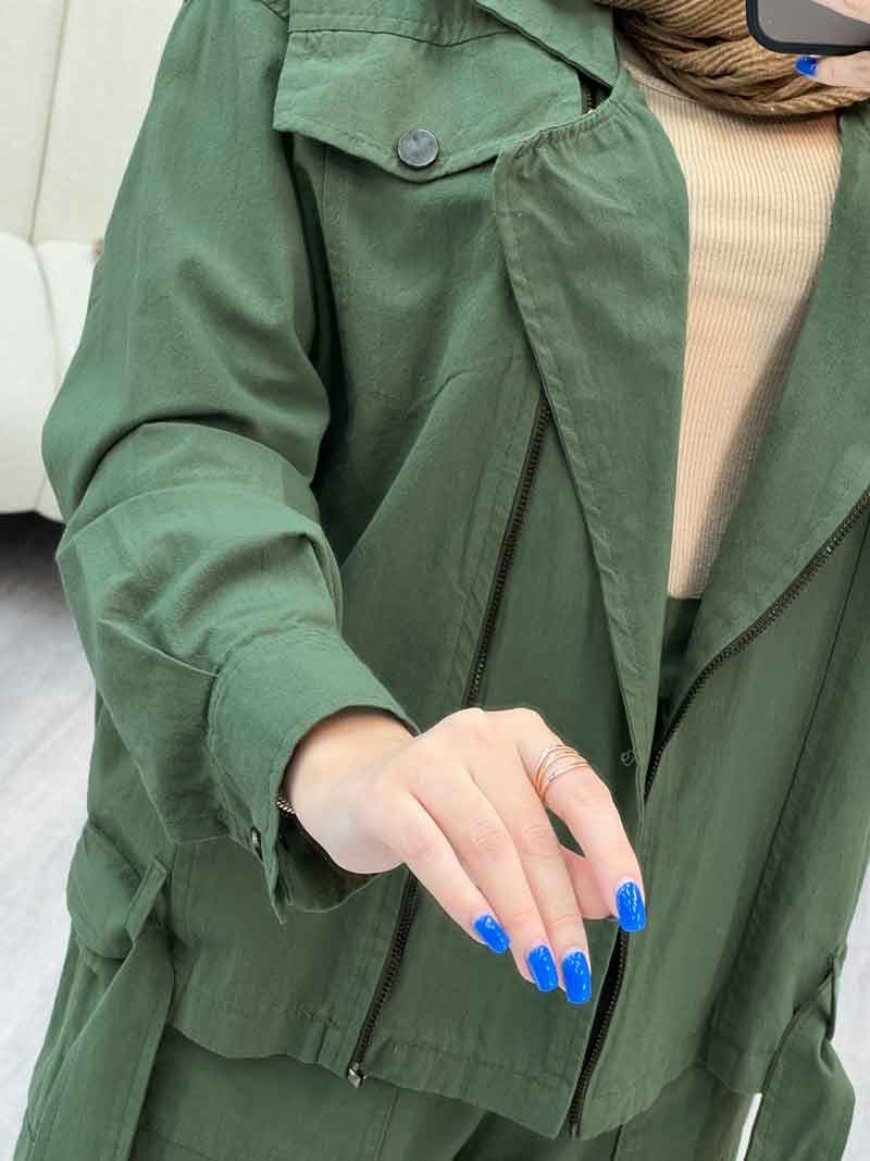 ست کت و شلوار جلو زیپ کد 4704 — تصویر ۷