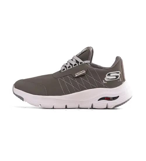 کفش روزمره مردانه Skechers چرم مصنوعی بنددار طوسی مدل 49475