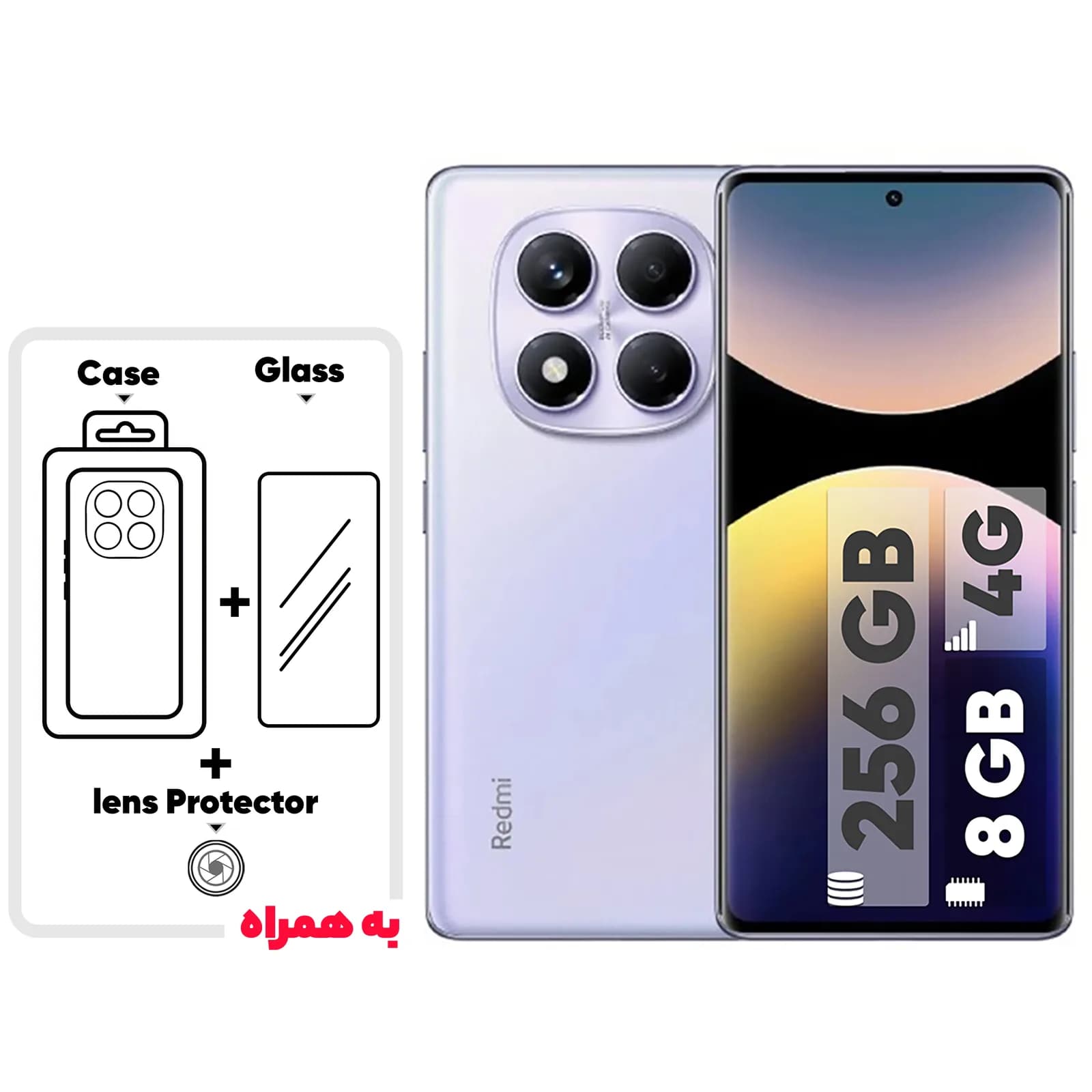 گوشی موبایل شیائومی مدل Redmi Note 14 Pro 4G دو سیم کارت ظرفیت 256 گیگابایت و رم 8 گیگابایت – به همراه یک عدد قاب، محافظ صفحه نمایش و محافظ لنز دوربین