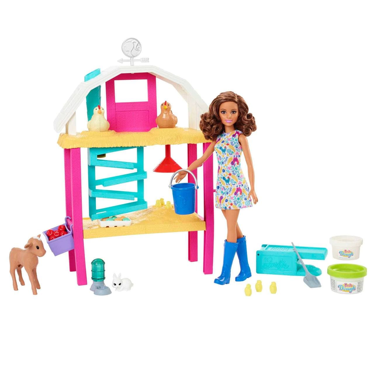 عروسک باربی با مزرعه Mattel