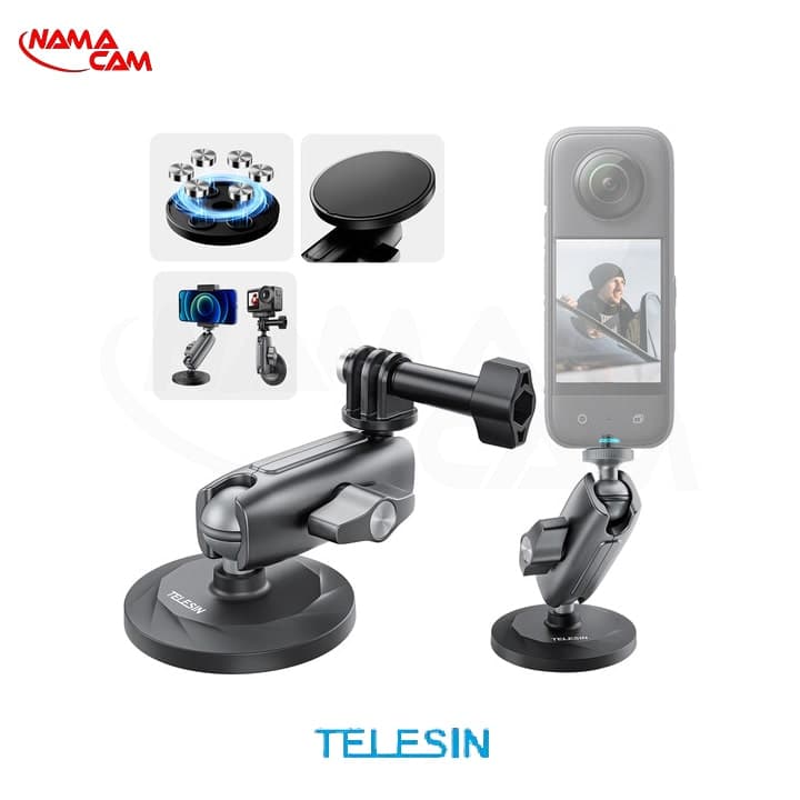 پایه مغناطیسی موبایل و دوربینهای ورزشی – تلسین Magnetic Mounting Base — تصویر ۲