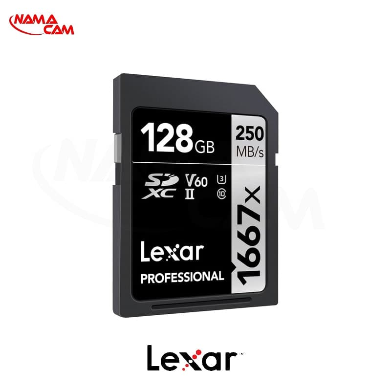 کارت حافظه 128 گیگابایتی لکسار سری نقره‌ای – Lexar 128 GB 1667x UHS-II — تصویر ۲
