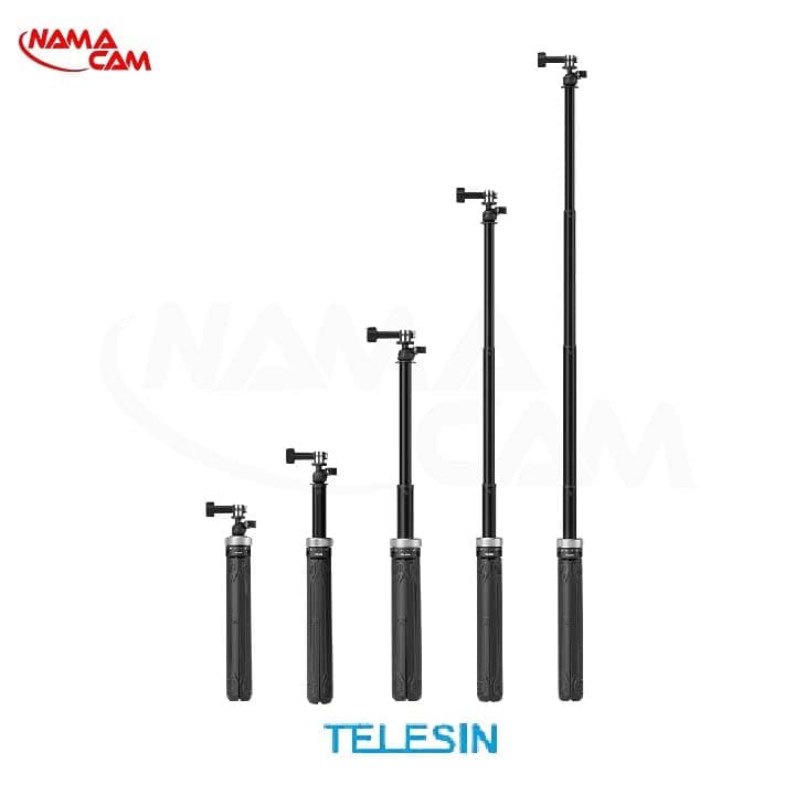 سه‌پایه مونوپاد 150 سانتی متر تلسین – TELESIN Tripod Selfie Stick — تصویر ۶