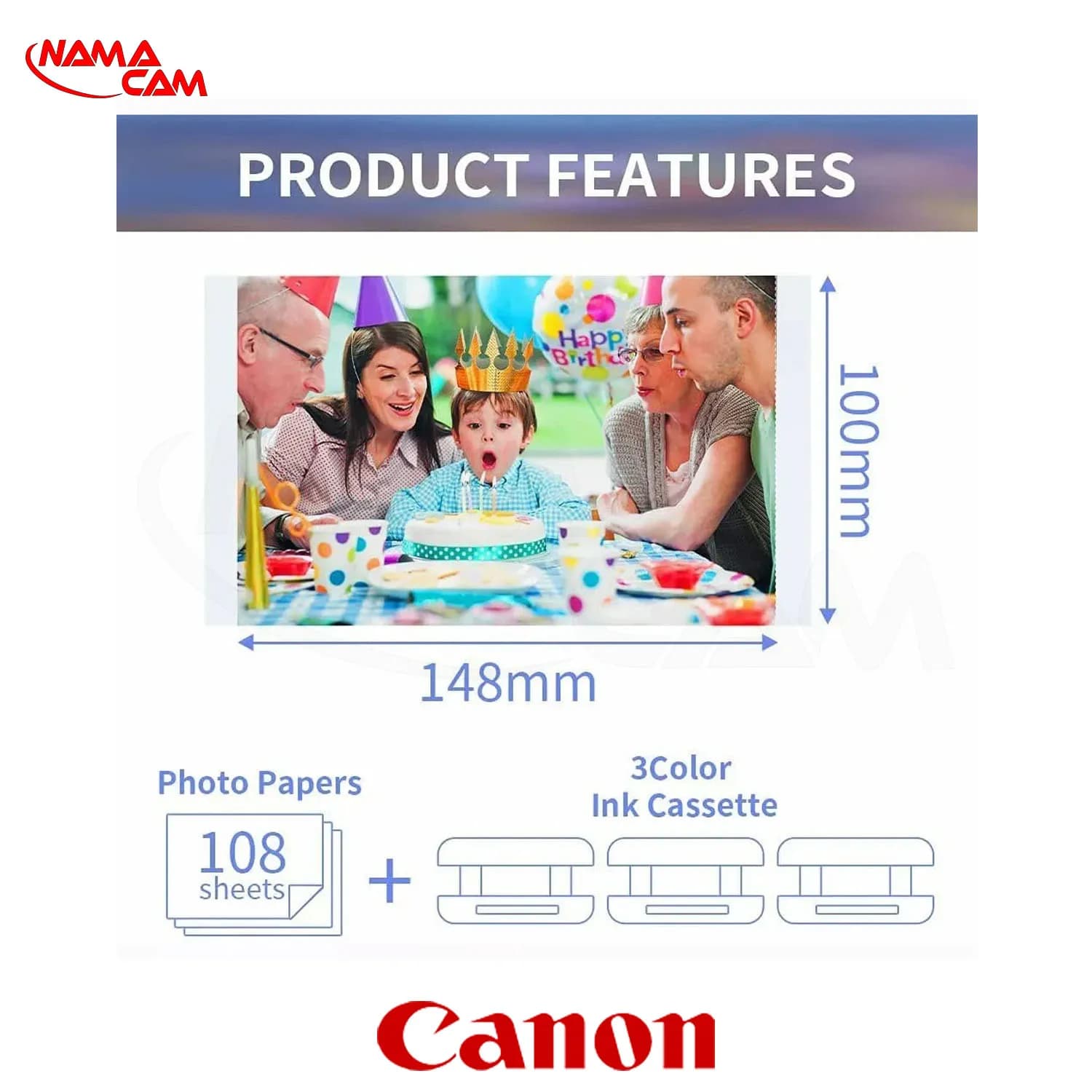 کارتریج و کاغذ کانن مدل Canon KP-108IN — تصویر ۸