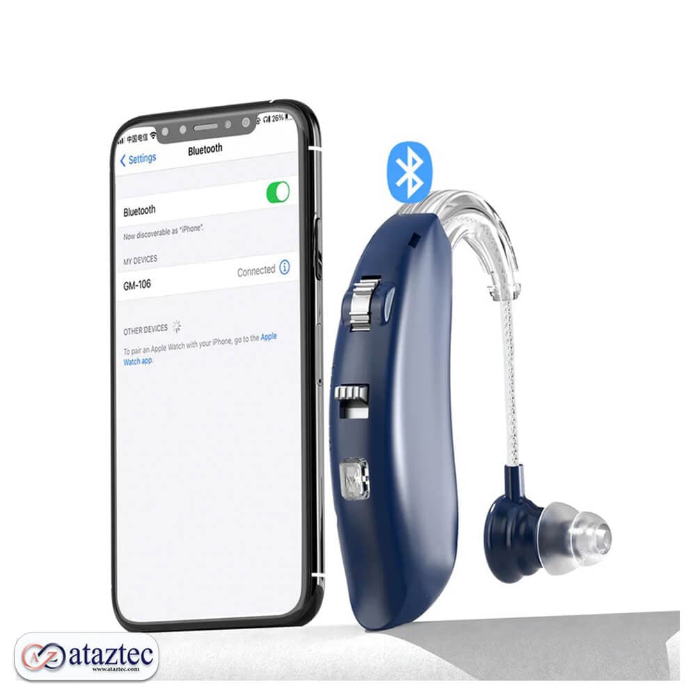 سمعک دو گوش GM-106 | با قابلیت کاهش نویز پیشرفته | تجربه شنوایی بی‌نظیر در محیط‌های شلوغ — تصویر ۸