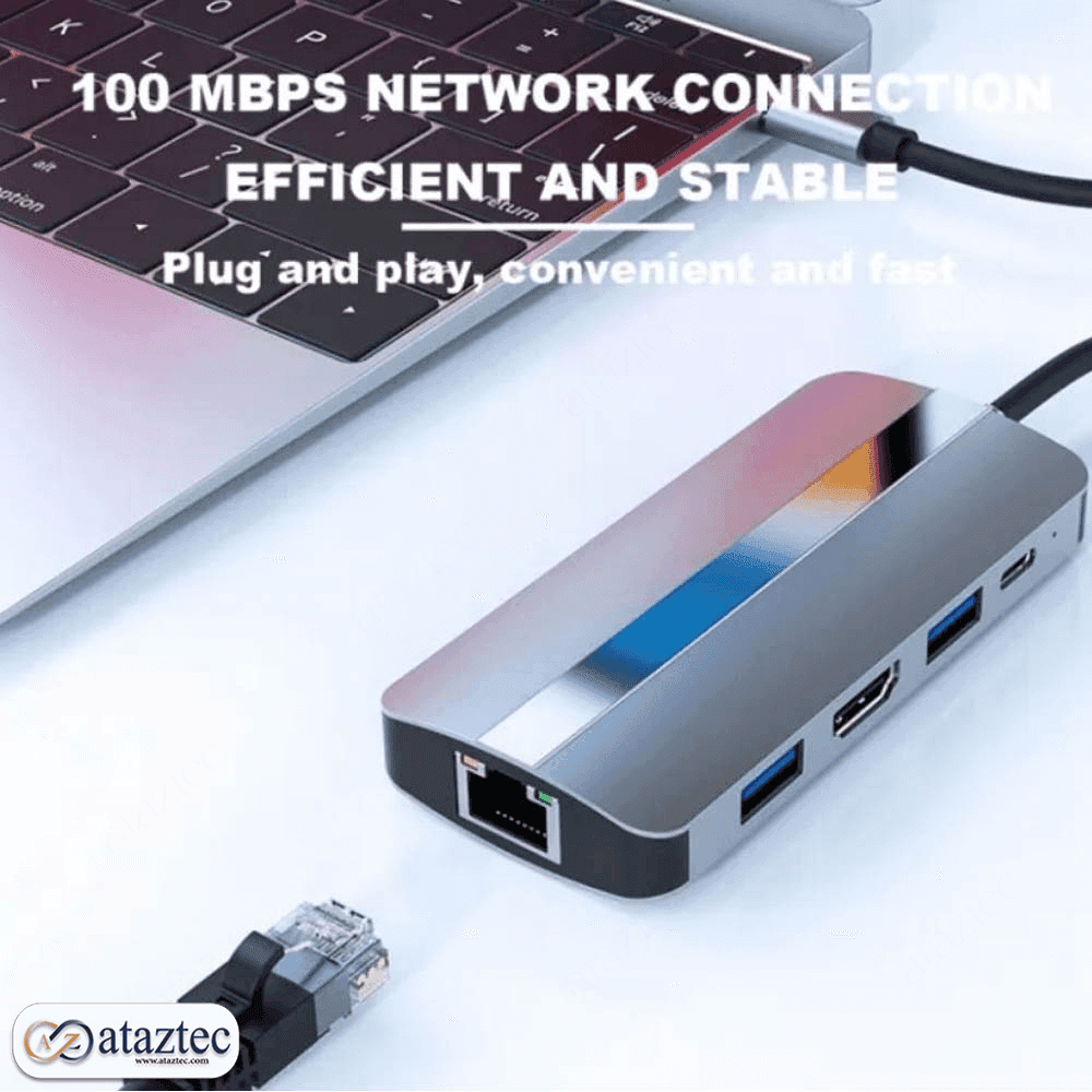هاب 8پورت Usb-c مدلBYL-2205 — تصویر ۳