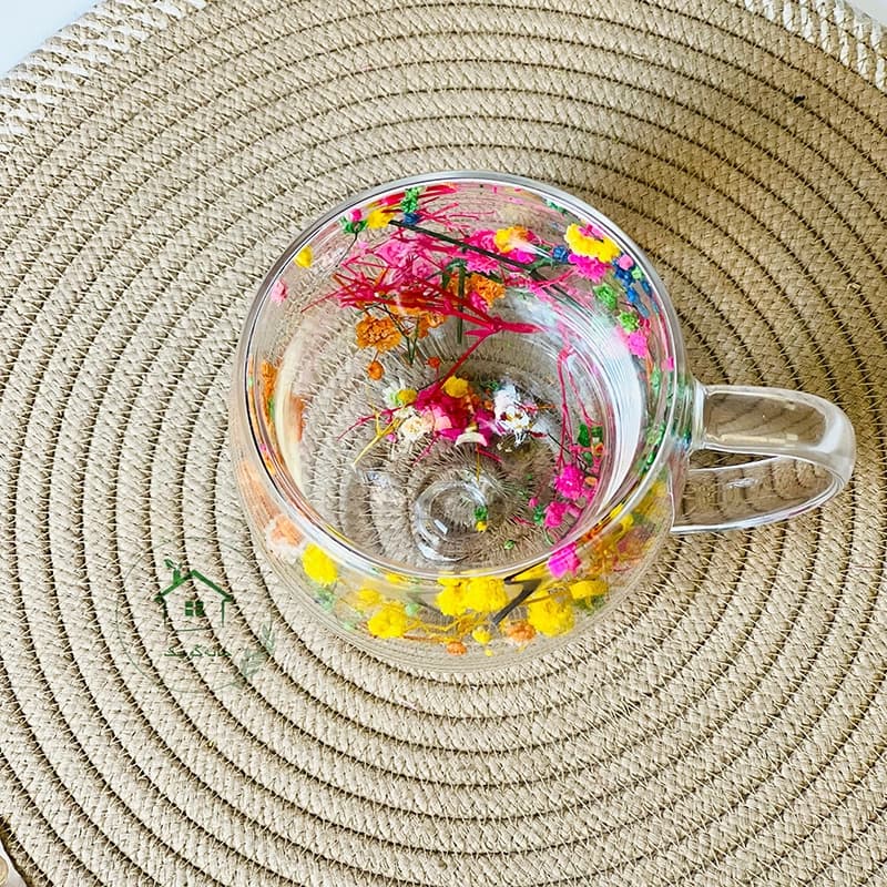 لیوان پیرکس دوجداره شکوفه دار — تصویر ۲