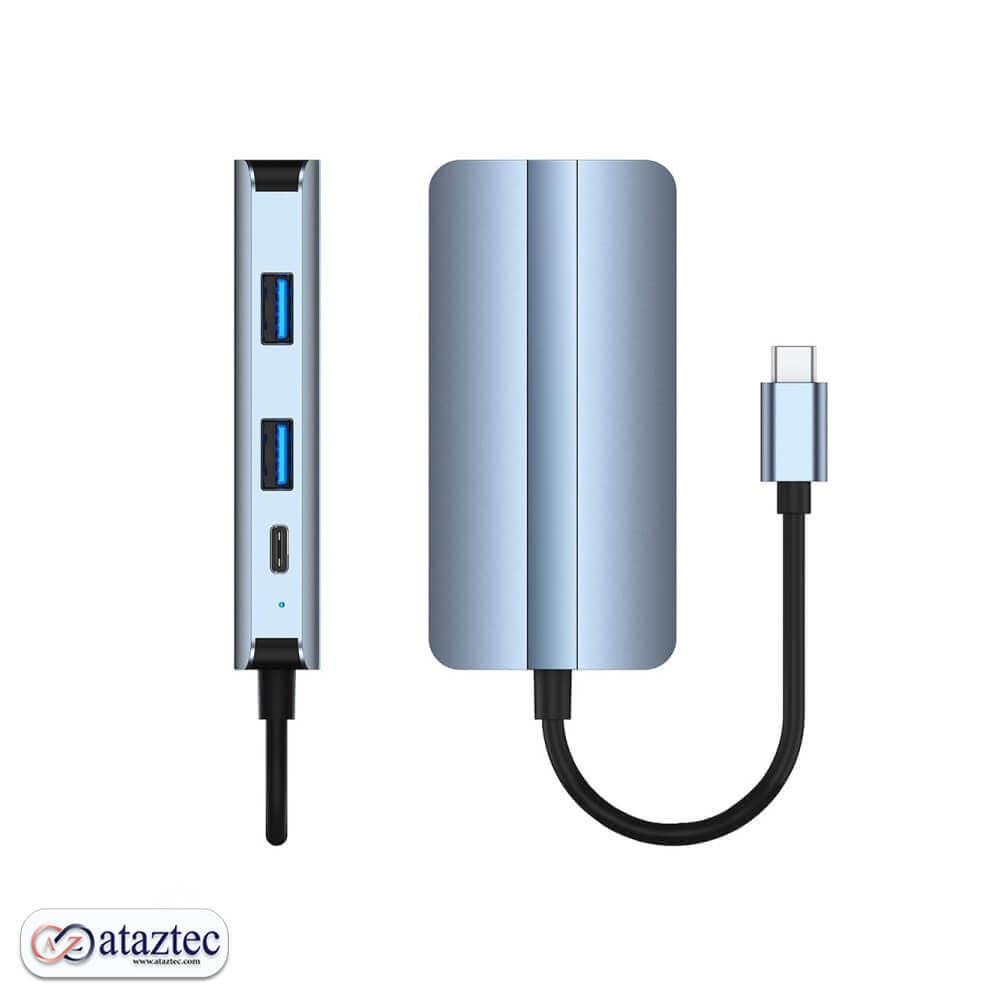 هاب 7 پورت USB-C/Type-C مدل BYL-2106 | دارای پورت USB 3.0 با سرعت 5 گیگابیت بر ثانیه — تصویر ۳