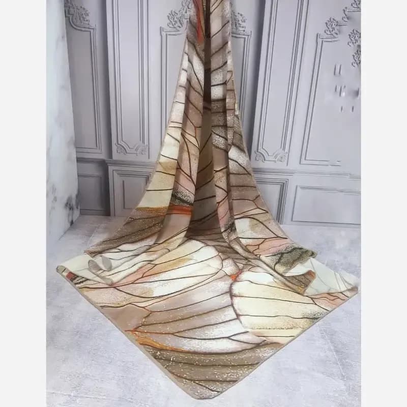 روسری نخ کاستوم طرح نگار قواره 140 دور چرخ دوز مزونی پرز نمیدهد — تصویر ۱۰