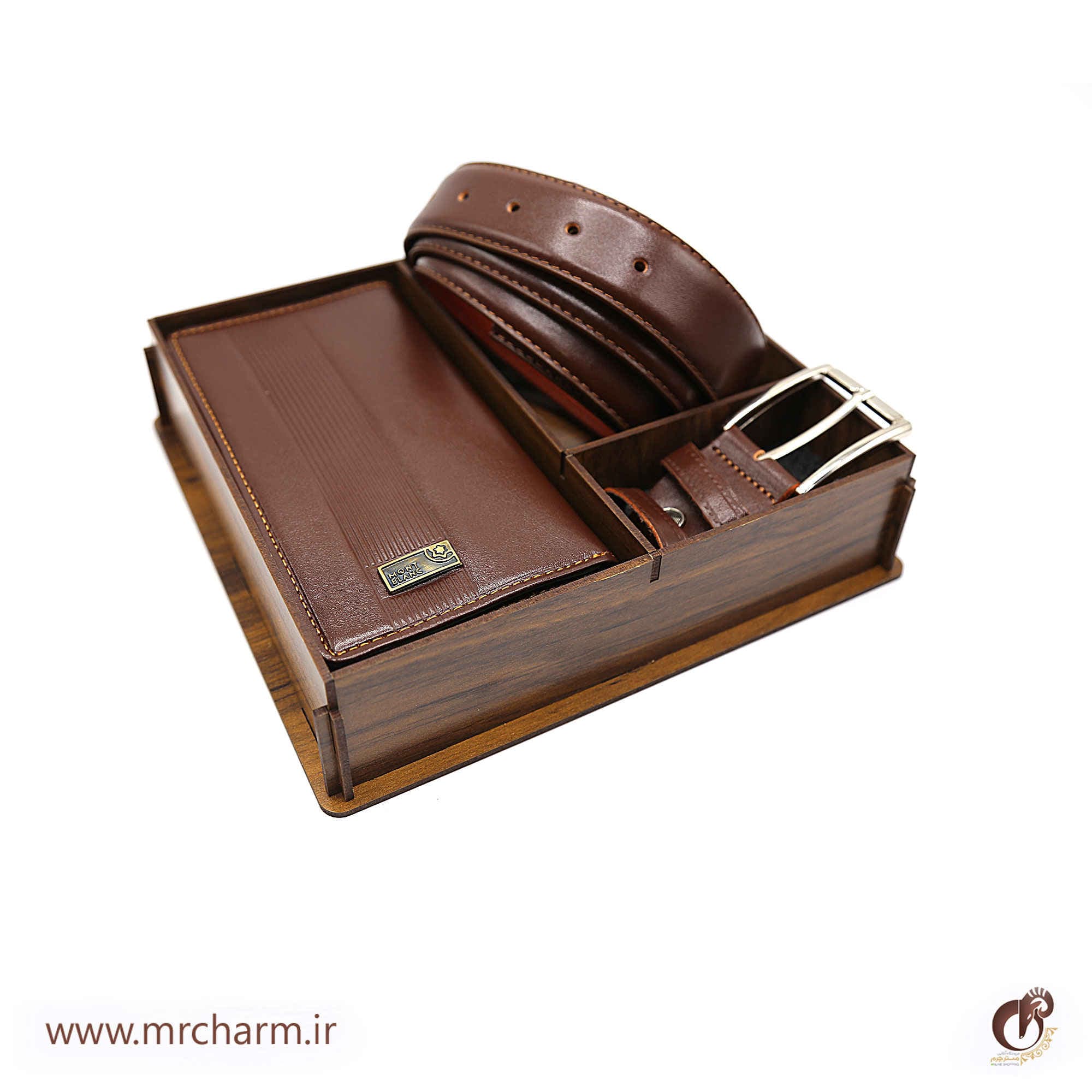 ست شیک کیف پول و کمربند چرم mrc131-13