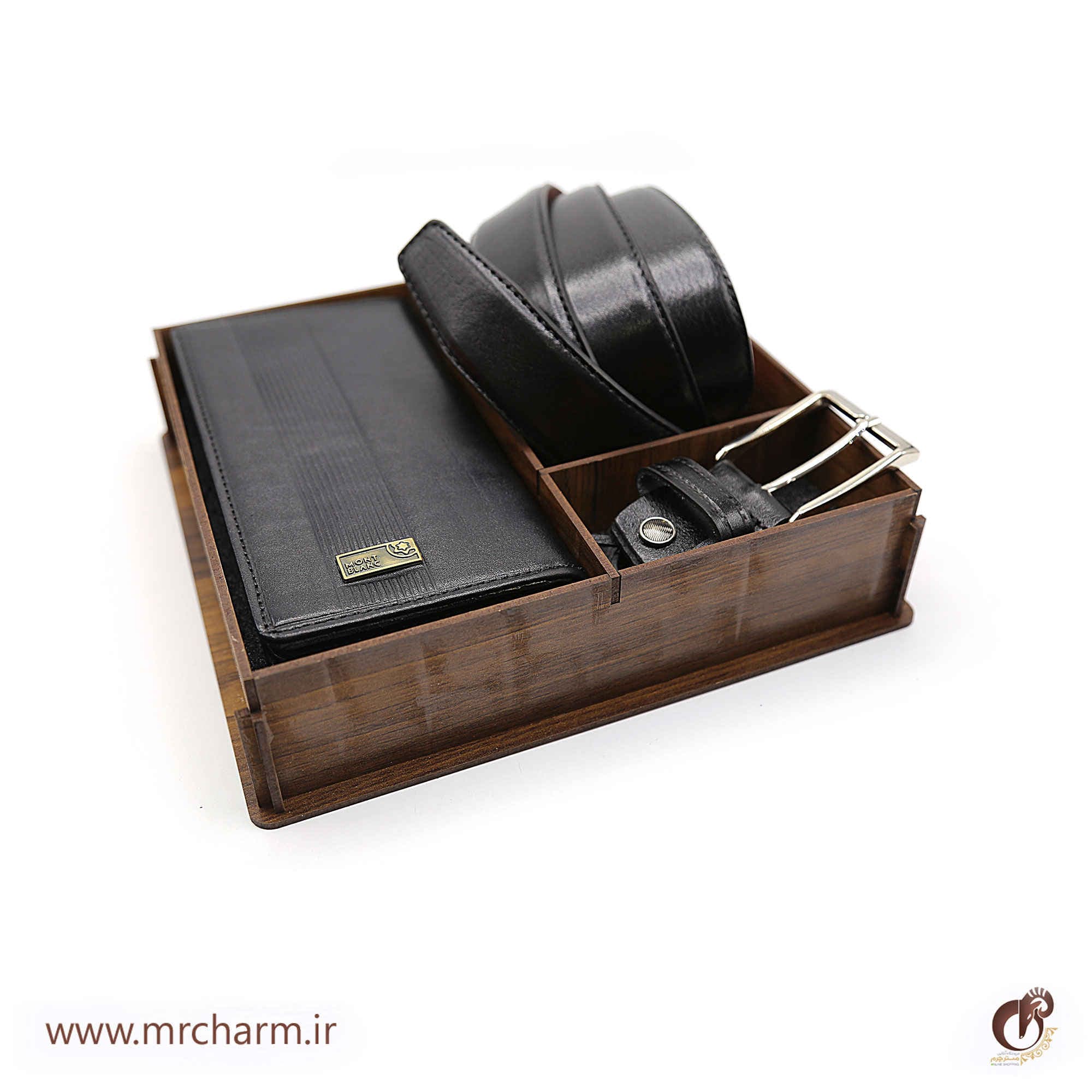 ست شیک کیف پول و کمربند چرم mrc131-13 — تصویر ۳