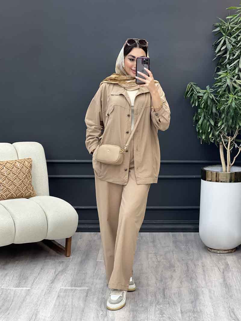 ست مانتو و شلوار چهار جیب کد 3029 — تصویر ۸