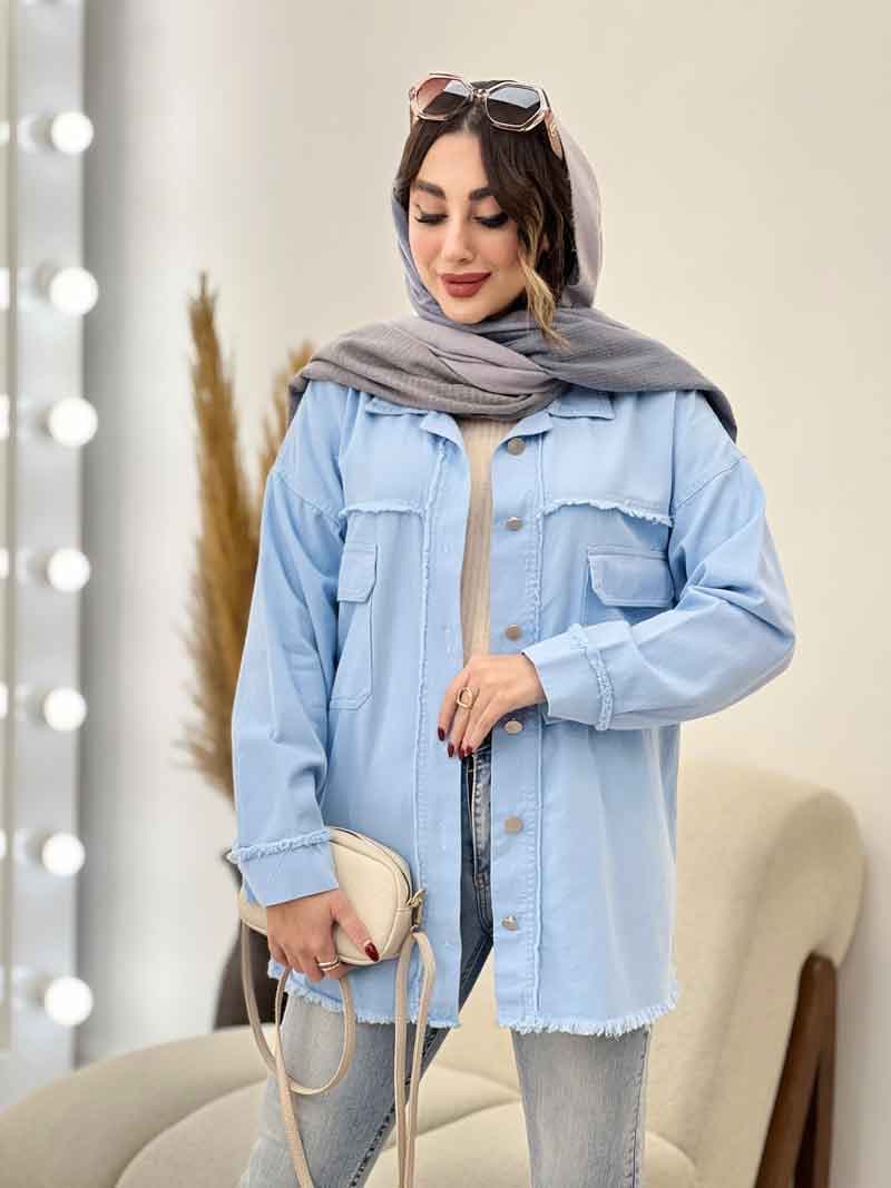 مانتو کتان ریش دار ترلان کد 5504 — تصویر ۲