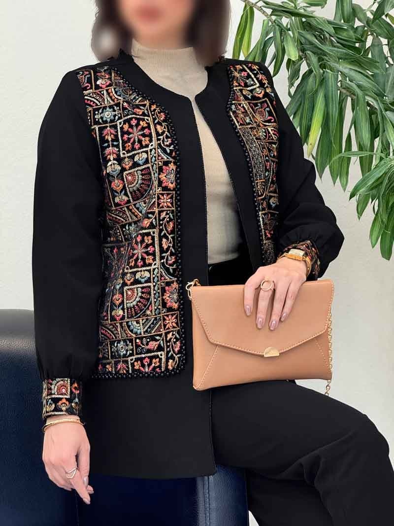 مانتو مازراتی طرح سنتی جیلان کد 6105 — تصویر ۶