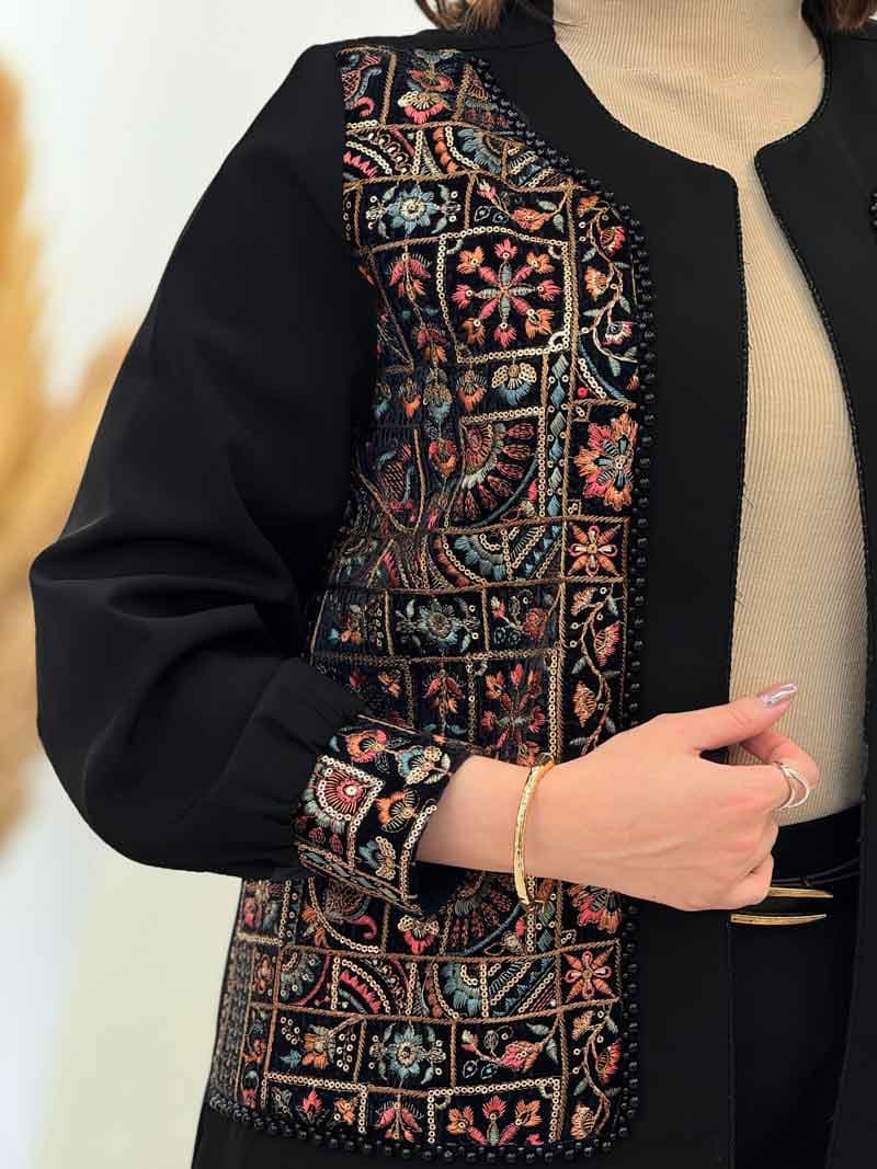 مانتو مازراتی طرح سنتی جیلان کد 6105 — تصویر ۷