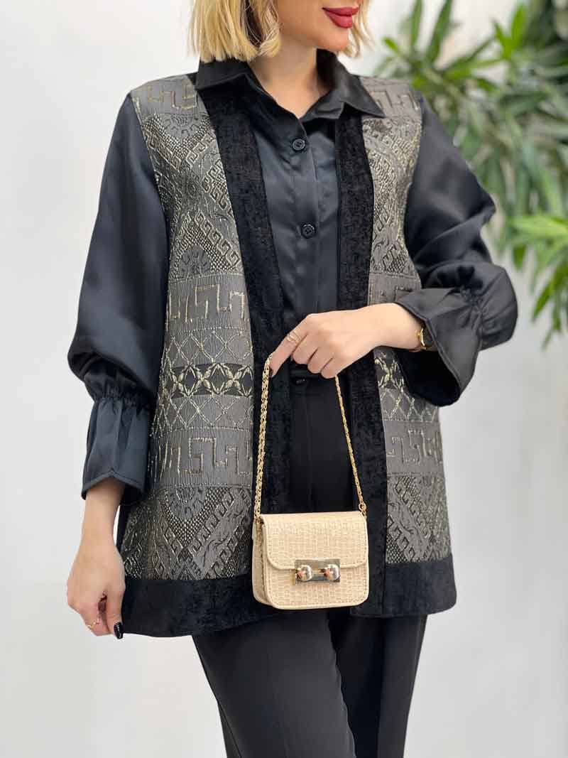 ژیله مخمل طرح سنتی کد 4152 — تصویر ۳